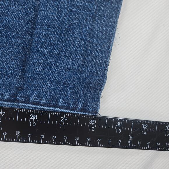 Judy Blue Mid Rise Plaid Cuff Hem Slim Fit Casual Stretch Denim Jeans Size 7/28 - Picture 6 of 8